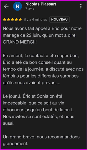 Avis Eric animation Cocktel2sons