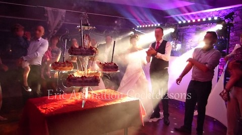 presentation du dessert des mariés